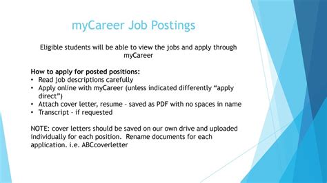 View and Sort Job Postings in myCareer .